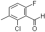 结构式 CAS# 104451-99-2, 2-氯-6-氟-3-甲基苯甲醛