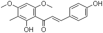 structure of CAS# 1044743-35-2, 3'-Methylflavokawin;(2E)-1-(2-Hydroxy-4,6-dimethoxy-3-methylphenyl)-3-(4-hydroxyphenyl)-2-propen-1-one