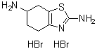 4,5,6,7-Tetrahydrobenzothiazole-2,6-diamine dihydrobromide molecular structure (CAS 104617-55-2)