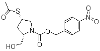 (2S,4S)-4-(Acetylthio)-2-(hydroxymethyl)-1-pyrrolidinecarboxylic acid (4-nitrophenyl)methyl ester molecular structure (CAS 104773-40-2)