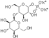 4-O-alpha-D-Glucopyranosyl-alpha-D-glucopyranose 1-(dihydrogen phosphate) dipotassium salt molecular structure (CAS 104808-98-2)