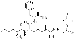 structure of CAS# 104809-29-2, L-Norleucyl-L-arginyl-L-phenylalaninamide diacetate