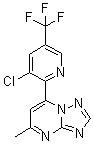 structure of CAS# 1048383-29-4, 7-[3-Chloro-5-(trifluoromethyl)-2-pyridinyl]-5-methyl-[1,2,4]triazolo[1,5-a]pyrimidine