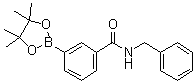 结构式 CAS# 1048647-68-2, N-(苯基甲基)-3-(4,4,5,5-四甲基-1,3,2-二氧杂环戊硼烷-2-基)苯甲酰胺