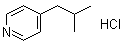 结构式 CAS# 1049728-62-2, 4-(2-甲基丙基)吡啶盐酸盐