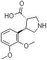 structure of CAS# 1049980-06-4, (3S,4R)-4-(2,3-Dimethoxyphenyl)pyrrolidine-3-carboxylic acid
