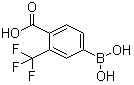 structure of CAS# 1050424-03-7, 4-Borono-2-(trifluoromethyl)benzoic acid