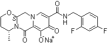 Dolutegravir sodium molecular structure (CAS 1051375-19-9)