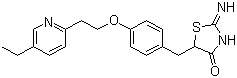 5-{4-[2-(5-Ethyl-2-pyridyl)ethoxy]benzyl}-2-imino-4-thiazolidinone molecular structure (CAS 105355-26-8)