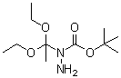 1-(1,1-二乙氧基乙基)肼羧酸叔丁酯分子结构 (CAS 1053659-75-8)