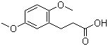 structure of CAS# 10538-49-5, 3-(2,5-Dimethoxyphenyl)propanoic acid;2,5-Dimethoxyhydrocinnamic acid; 2,5-Dimethoxybenzenepropanoic acid; 3-(2,5-Dimethoxyphenyl)propionic acid