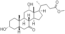 structure of CAS# 10538-65-5, (3alpha,5beta,12alpha)-3,12-Dihydroxy-7-oxocholan-24-oic acid methyl ester