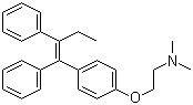 structure of CAS# 10540-29-1, Tamoxifen;trans-2-[4-(1,2-Diphenyl-1-butenyl)phenoxy]-N,N-dimethylethylamine