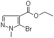 结构式 CAS# 105486-72-4, 5-溴-1-甲基-1H-吡唑-4-甲酸乙酯