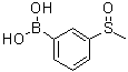 结构式 CAS# 1056475-66-1, 3-甲基亚磺酰基苯硼酸