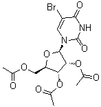 structure of CAS# 105659-32-3, 5-Bromouridine 2',3',5'-triacetate;2',3',5'-Triacetyl-5-bromouridine