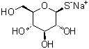 结构式 CAS# 10593-29-0, 1-硫代-beta-D-吡喃葡萄糖钠盐