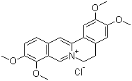 structure of CAS# 10605-02-4, Palmatine chloride;2,3,9,10-Tetramethoxy-5,6-dihydroisoquinolino[2,1-b]isoquinolin-7-ium chloride