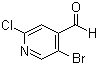 structure of CAS# 1060802-23-4, 5-Bromo-2-chloro-4-pyridinecarboxaldehyde