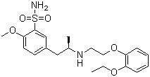 结构式 CAS# 106133-20-4, 坦索罗辛; (R)-5[2-[2-(2-乙氧基苯氧基)]乙胺基]丙基]-2-甲氧基-苯磺酰胺