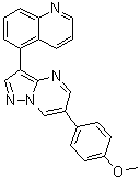 structure of CAS# 1062368-49-3, LDN 193719;5-[6-(4-Methoxyphenyl)pyrazolo[1,5-a]pyrimidin-3-yl]quinoline