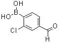 structure of CAS# 1063712-34-4, (2-Chloro-4-formylphenyl)boronic acid