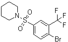 结构式 CAS# 1065074-37-4, 1-[[4-溴-3-(三氟甲基)苯基]磺酰基]哌啶