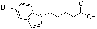 structure of CAS# 1065074-70-5, 5-Bromo-1H-indole-1-pentanoic acid