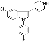5-Chloro-1-(4-fluorophenyl)-3-(1,2,3,6-tetrahydro-4-pyridinyl)-1H-indole molecular structure (CAS 106516-07-8)