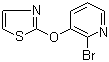2-Bromo-3-(2-thiazolyloxy)pyridine molecular structure (CAS 1065484-74-3)