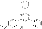 结构式 CAS# 106556-36-9, 2-(4,6-二苯基-1,3,5-三嗪-2-基)-5-(甲氧基)苯酚