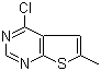 structure of CAS# 106691-21-8, 4-Chloro-6-methylthieno[2,3-d]pyrimidine