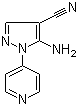 结构式 CAS# 106898-37-7, 5-氨基-1-(4-吡啶基)-1H-吡唑-4-甲腈