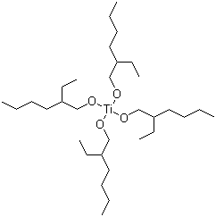 结构式 CAS# 1070-10-6, 2-乙基-1-己醇钛; 四(2-乙基己醇)钛; 异辛醇钛