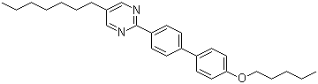 structure of CAS# 107215-52-1, 5-Heptyl-2-[4'-(pentyloxy)[1,1'-biphenyl]-4-yl]pyrimidine