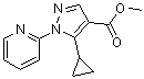 structure of CAS# 1072944-47-8, 5-Cyclopropyl-1-(2-pyridinyl)-1H-pyrazole-4-carboxylic acid methyl ester