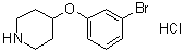 structure of CAS# 1072944-50-3, 4-(3-Bromophenoxy)piperidine hydrochloride (1:1)