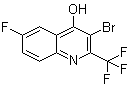 结构式 CAS# 1072944-66-1, 3-溴-6-氟-2-(三氟甲基)-4-喹啉醇
