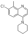 结构式 CAS# 1072944-74-1, 7-氯-8-甲基-4-(1-哌啶基)喹啉
