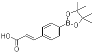 结构式 CAS# 1072944-97-8, (2E)-3-[4-(4,4,5,5-四甲基-1,3,2-二氧硼杂环戊烷-2-基)苯基]-2-丙烯酸