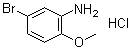 结构式 CAS# 1072945-54-0, 5-溴-2-甲氧基苯胺盐酸盐