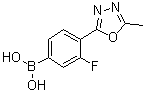 结构式 CAS# 1072945-71-1, [3-氟-4-(5-甲基-1,3,4-恶二唑-2-基)苯基]硼酸