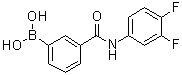 结构式 CAS# 1072946-15-6, [3-[[(3,4-二氟苯基)氨基]羰基]苯基]硼酸