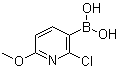 structure of CAS# 1072946-25-8, (2-Chloro-6-methoxy-3-pyridinyl)boronic acid