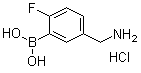 结构式 CAS# 1072946-46-3, 5-(氨基甲基)-2-氟苯硼酸盐酸盐