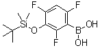structure of CAS# 1072946-65-6, [3-[[(1,1-Dimethylethyl)dimethylsilyl]oxy]-2,4,6-trifluorophenyl]boronic acid
