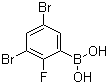 结构式 CAS# 1072951-82-6, (3,5-二溴-2-氟苯基)硼酸