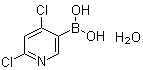 结构式 CAS# 1072952-26-1, (4,6-二氯-3-吡啶基)硼酸水合物