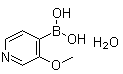 结构式 CAS# 1072952-50-1, (3-甲氧基-4-吡啶基)硼酸水合物