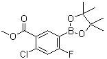 structure of CAS# 1073339-13-5, 4-Chloro-2-fluoro-5-(methoxycarbonyl)phenylboronic acid pinacol ester